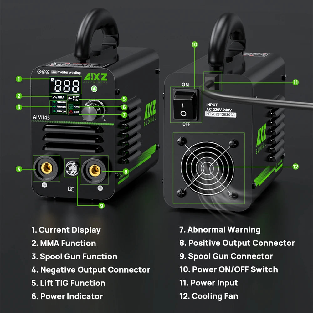 145A 3 in 1 Welding Machine Lift TIG/ARC MMA Welders, Welding With Spool Gun, Home Welder