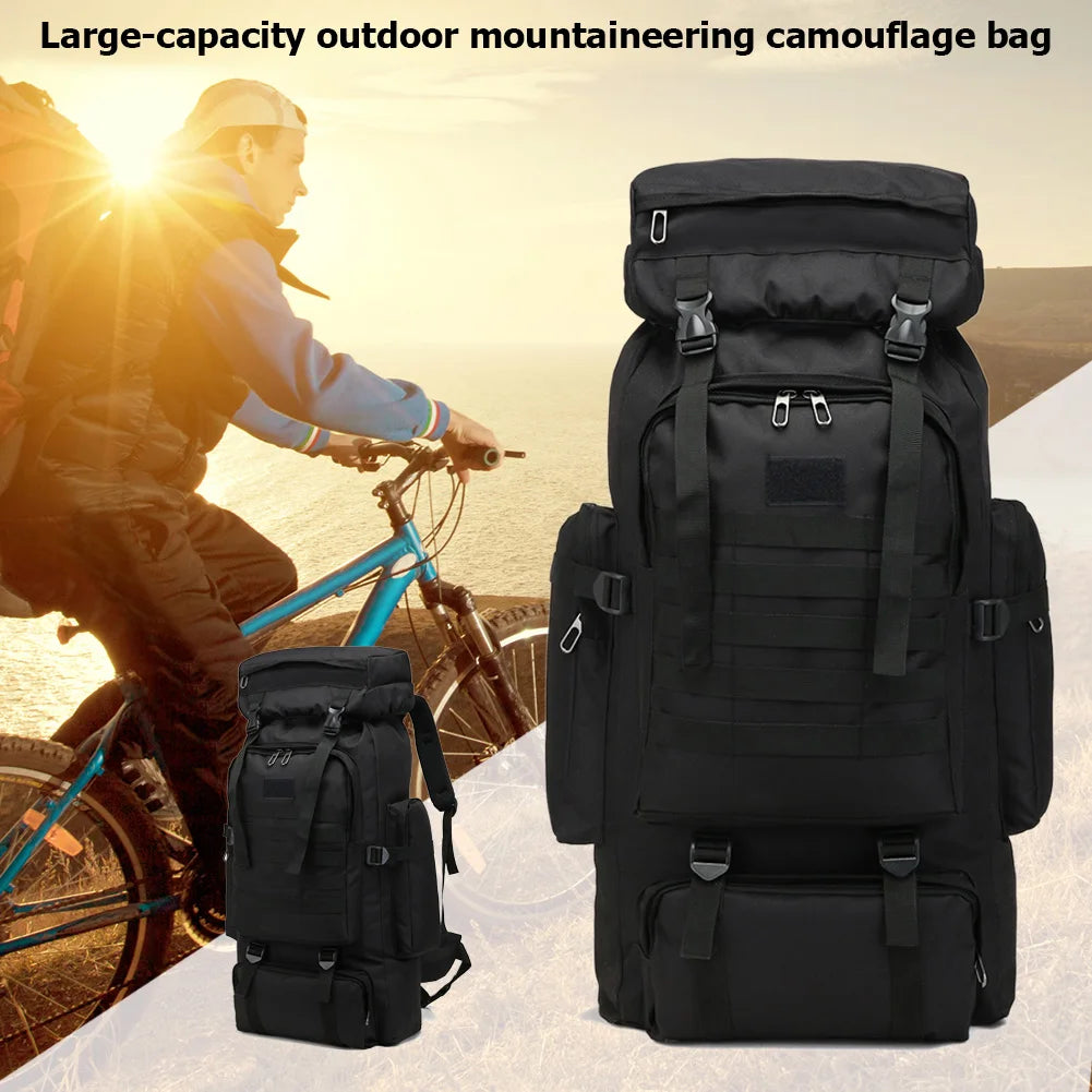 80L Tactical Backpack, Outdoor Military Rucksacks, Camping/Fishing/Hunting Knapsack
