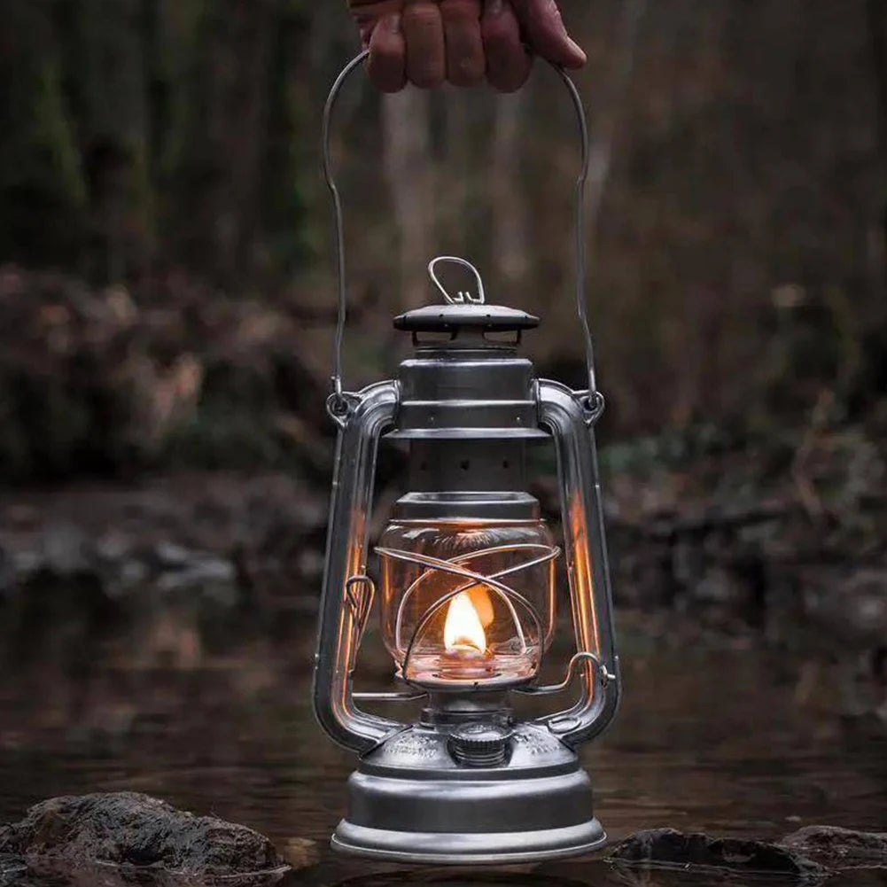 Retro Fuel Camping Lanterns, Portable Hurricane Table Lamps