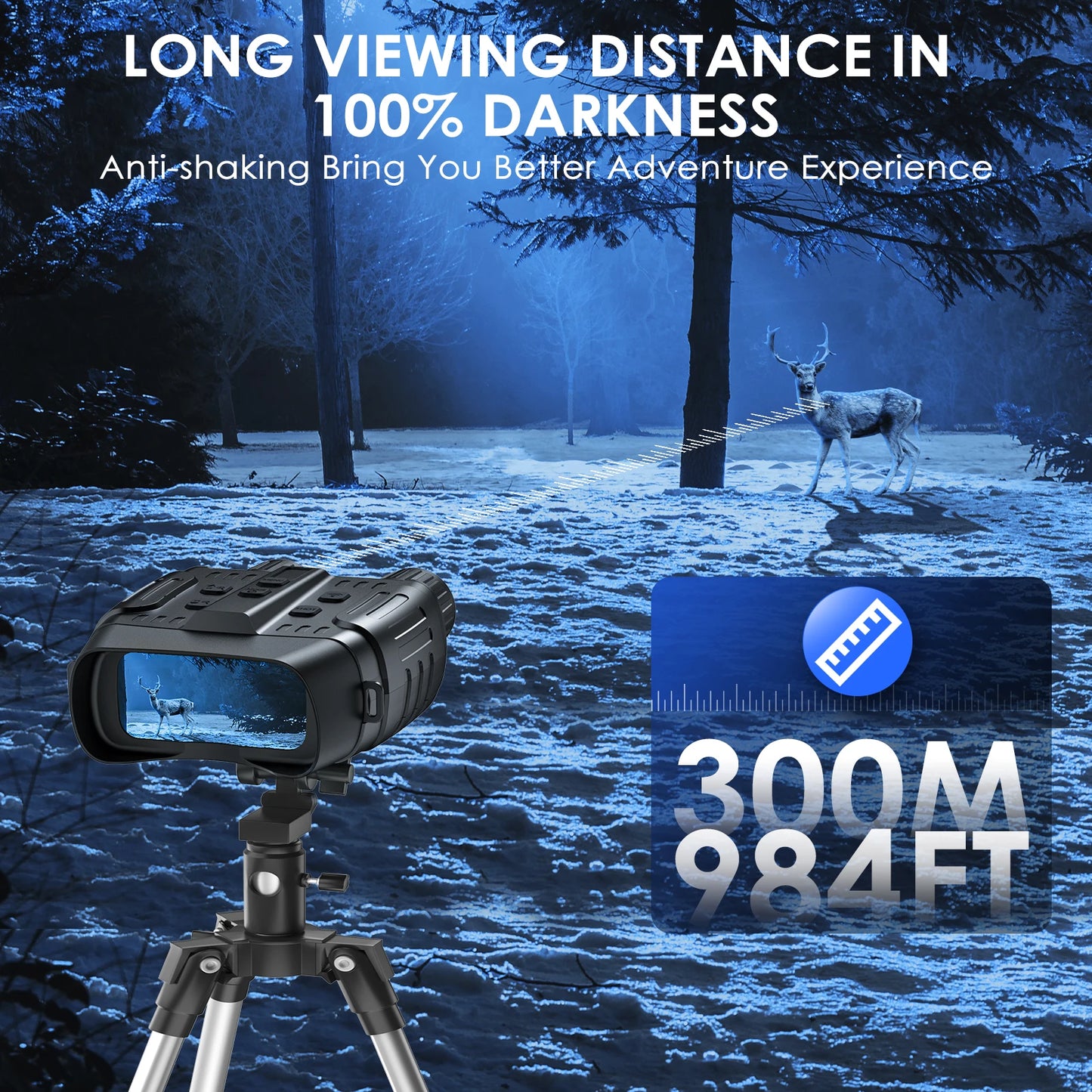 Night Vision Binoculars 4X Digital Zoom 7 Levels Infrared
