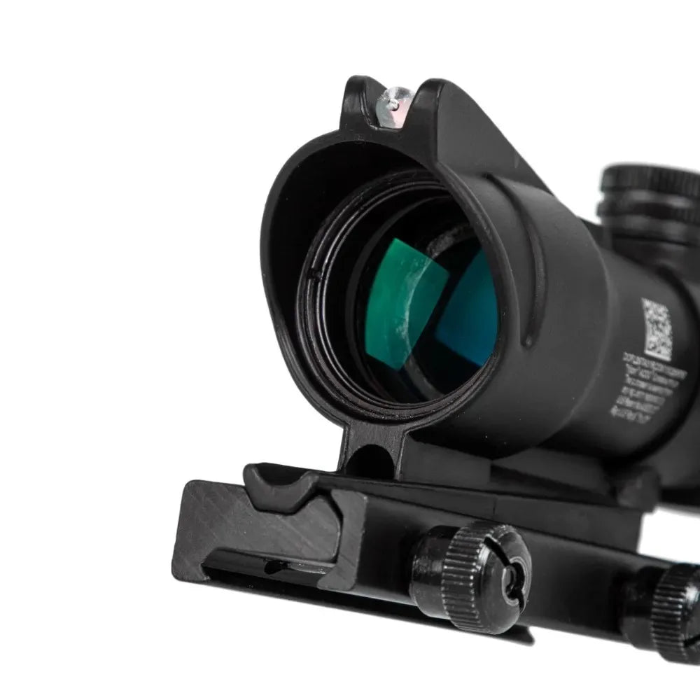 4X32 Hunting Riflescope, Real Fiber Optics, Green/Red Dot