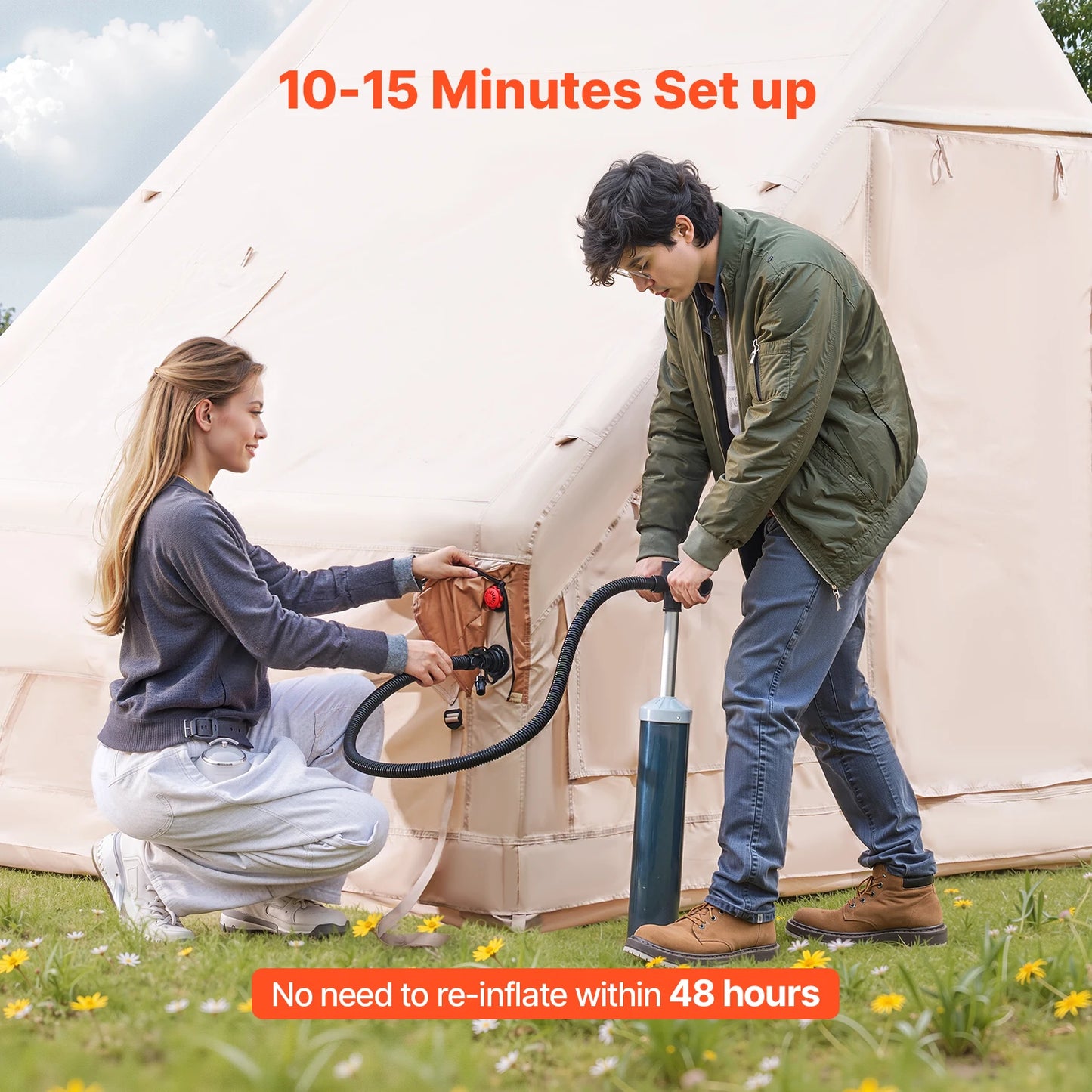 inflatable Tents for Camp, Easy Setup Blow up Tent