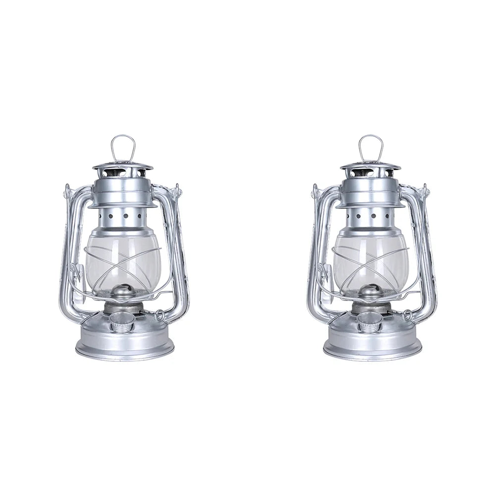 Retro Fuel Camping Lanterns, Portable Hurricane Table Lamps