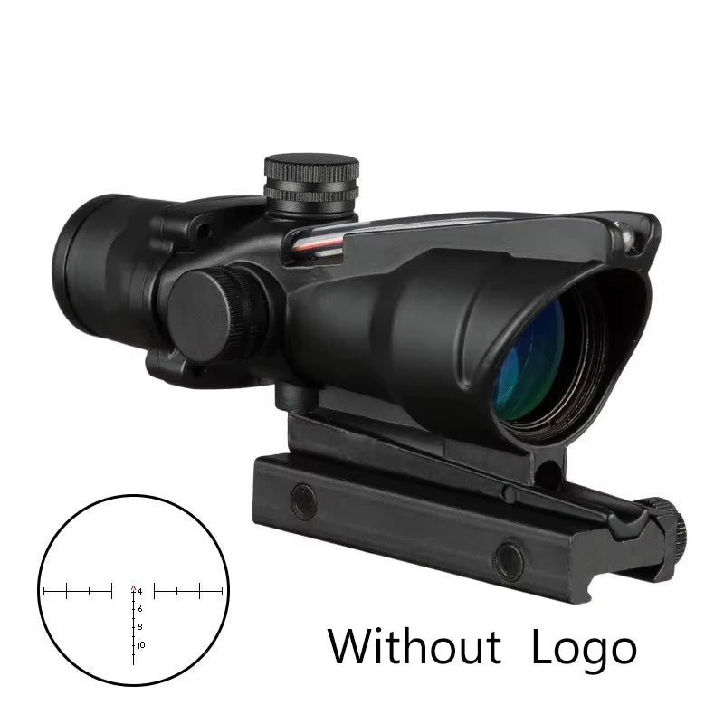 4X32 Hunting Riflescope, Real Fiber Optics, Green/Red Dot