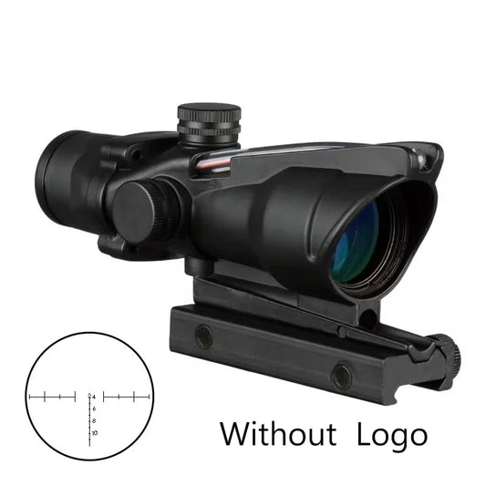 4X32 Hunting Riflescope, Real Fiber Optics, Green/Red Dot