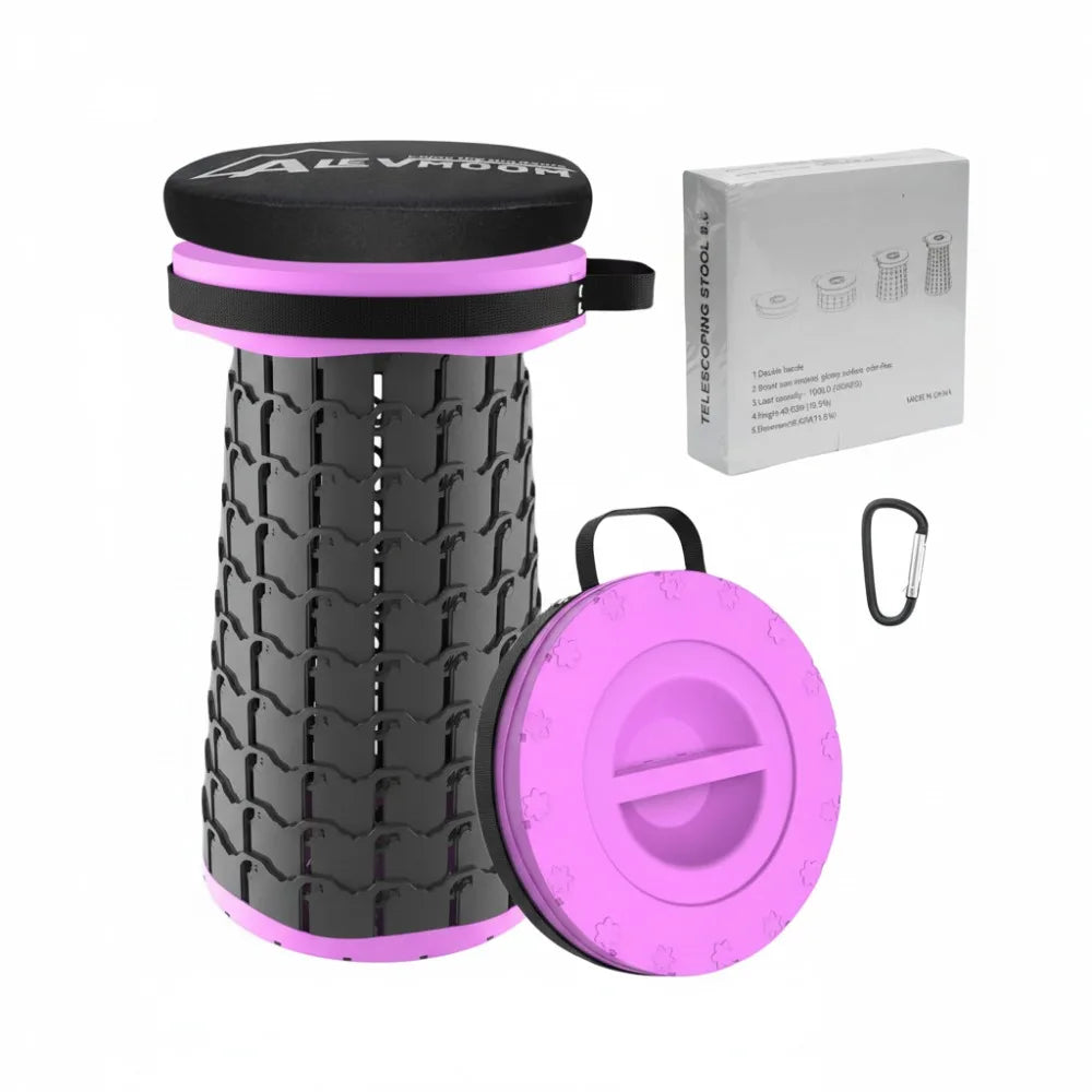 Upgraded XXL Collapsible Stool with Cushion 19.7", 1000lbs Max Weight